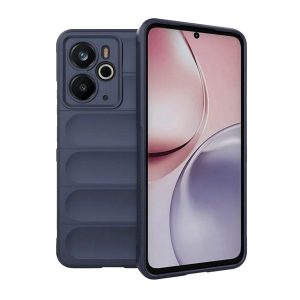 Realme 14, Szilikon tok, közepesen ütésálló, 3D minta, sötétkék