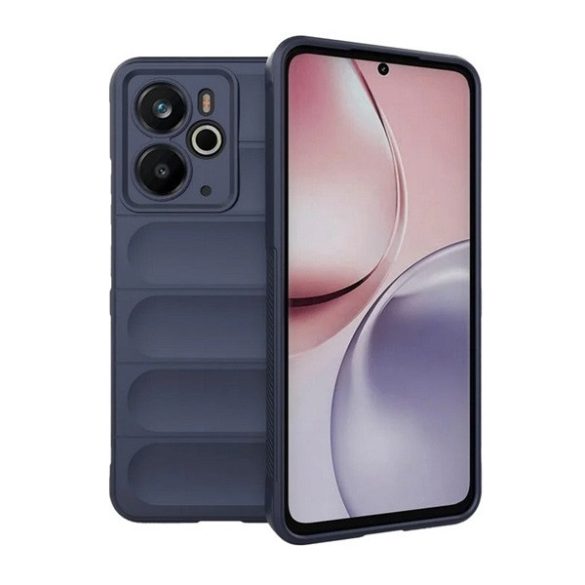 Realme 14, Szilikon tok, közepesen ütésálló, 3D minta, sötétkék