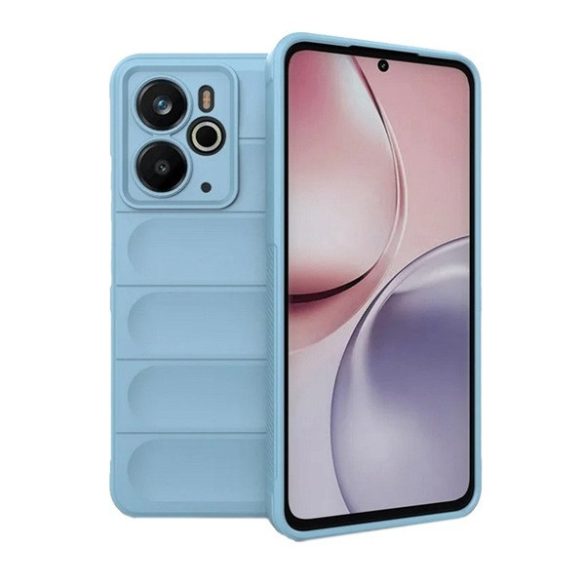 Realme 14, Szilikon tok, közepesen ütésálló, 3D minta, világoskék