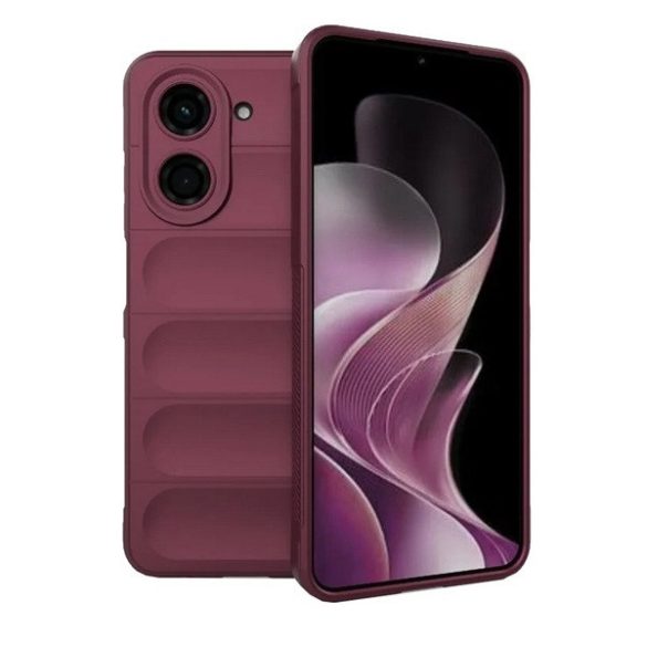Xiaomi Redmi A5 4G, Szilikon tok, közepesen ütésálló, 3D minta, bordó