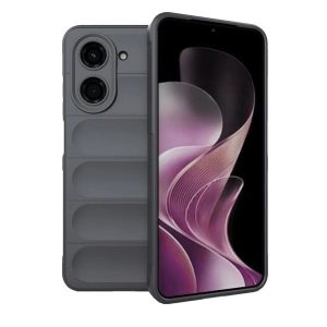 Xiaomi Redmi A5 4G, Szilikon tok, közepesen ütésálló, 3D minta, sötétszürke