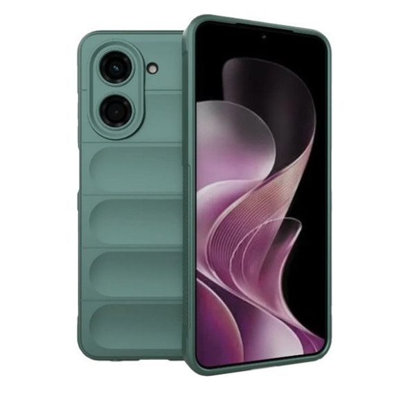 Xiaomi Redmi A5 4G, Szilikon tok, közepesen ütésálló, 3D minta, sötétzöld