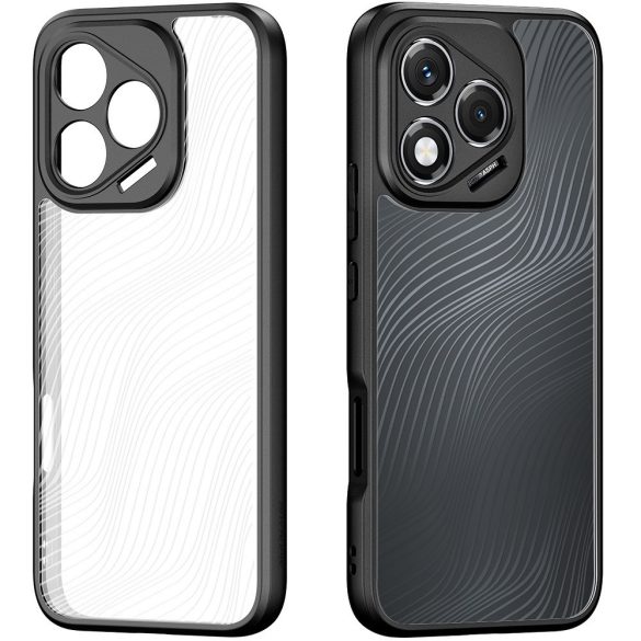 Huawei Honor 400 Lite, Műanyag hátlap védőtok + szilikon keret, hullám minta, Dux Ducis Aimo, áttetsző/fekete