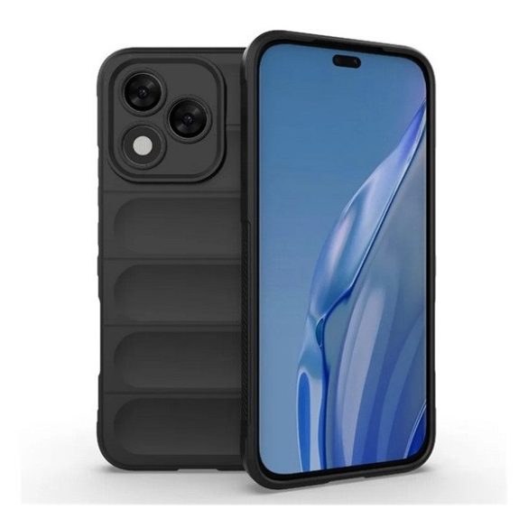 Huawei Honor 400 Lite, Szilikon tok, közepesen ütésálló, 3D minta, fekete