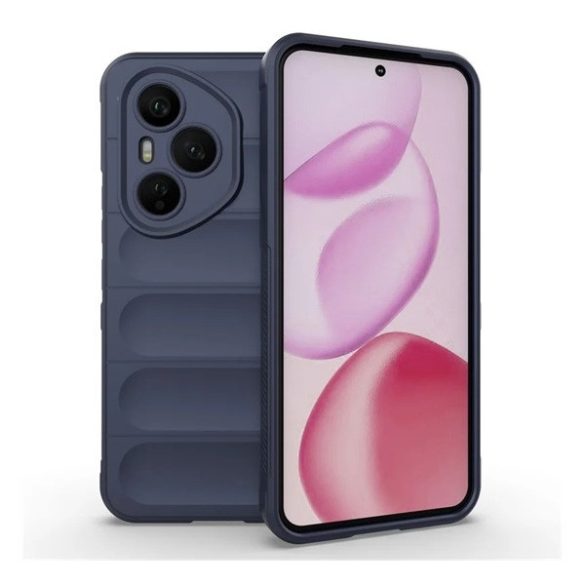 Huawei Honor 400 Pro (Global), Szilikon tok, közepesen ütésálló, 3D minta, sötétkék