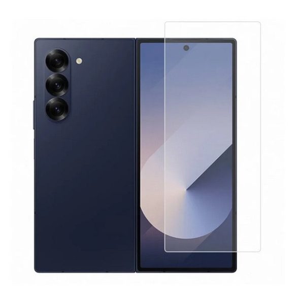 Samsung Galaxy Z Fold7 SM-F966B, Kijelzővédő fólia, ütésálló fólia (az íves részre NEM hajlik rá!), Tempered Glass (edzett üveg), Előlapi kijelzőre, Clear