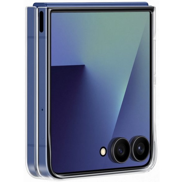 Samsung Galaxy Z Flip7 SM-F766B, Műanyag hátlap védőtok, Clear Case, átlátszó, gyári