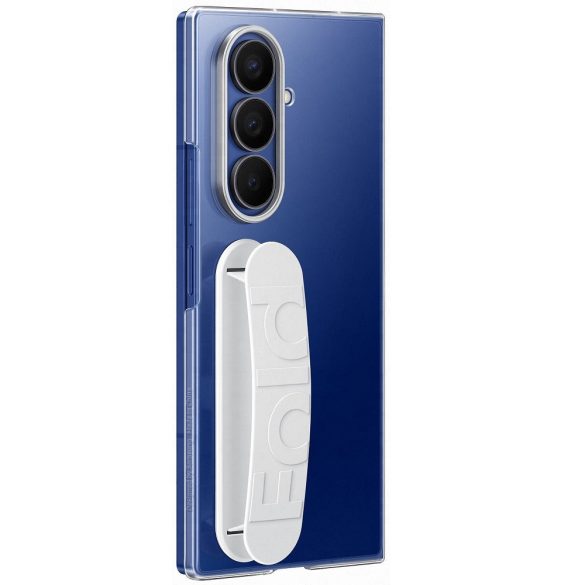 Samsung Galaxy Z Fold7 SM-F966B, Műanyag hátlap védőtok, + 2 db kijelzővédő fólia, ultravékony, kézpánttal, Clear Grip, átlátszó, gyári