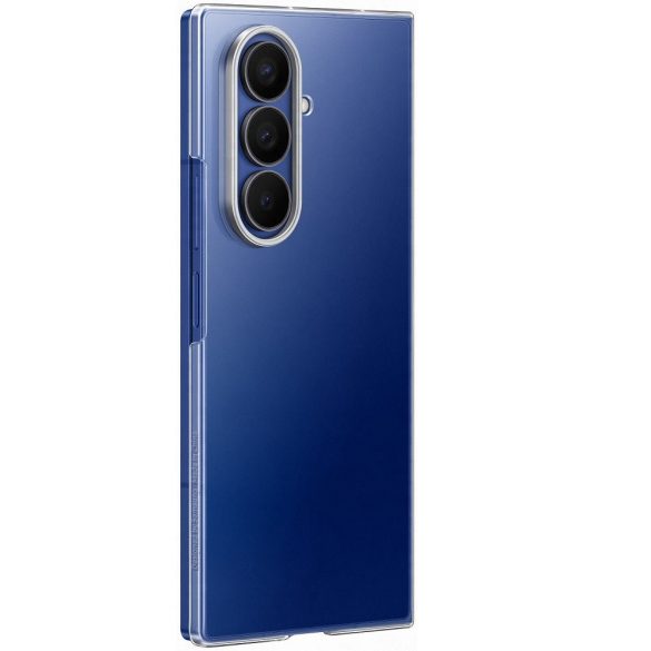 Samsung Galaxy Z Fold7 SM-F966B, Műanyag hátlap védőtok, + 2 db kijelzővédő fólia, Clear Case, átlátszó, gyári