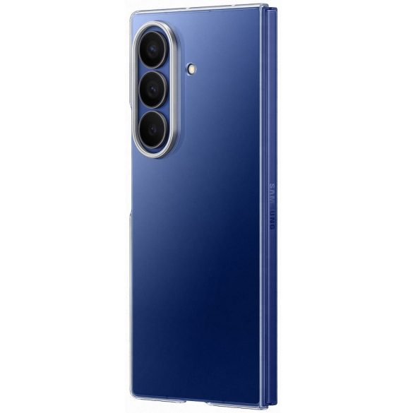 Samsung Galaxy Z Fold7 SM-F966B, Műanyag hátlap védőtok, + 2 db kijelzővédő fólia, Clear Case, átlátszó, gyári
