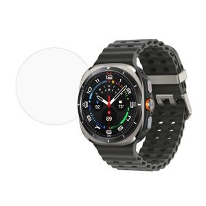 Samsung Galaxy Watch 8 Classic (46 mm) SM-L500 / L505, Kijelzővédő fólia, ütésálló fólia (az íves részre nem hajlik rá!), Tempered Glass (edzett üveg), Clear