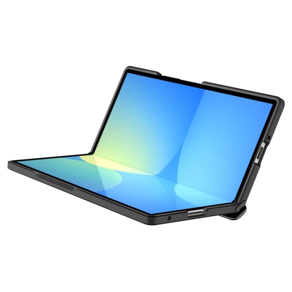 Samsung Galaxy Z Fold7 SM-F966B, Szilikon tok, műanyag hátlappal, zsanérvédő, Magsafe töltővel kompatibilis, Spigen Slim Armor Pro Mag, fekete