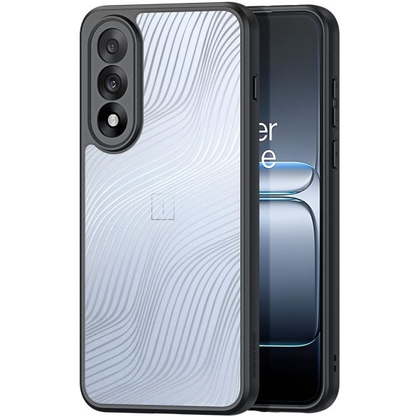 OnePlus Nord 5 / Ace 5 Ultra, Műanyag hátlap védőtok + szilikon keret, hullám minta, Dux Ducis Aimo, áttetsző/fekete