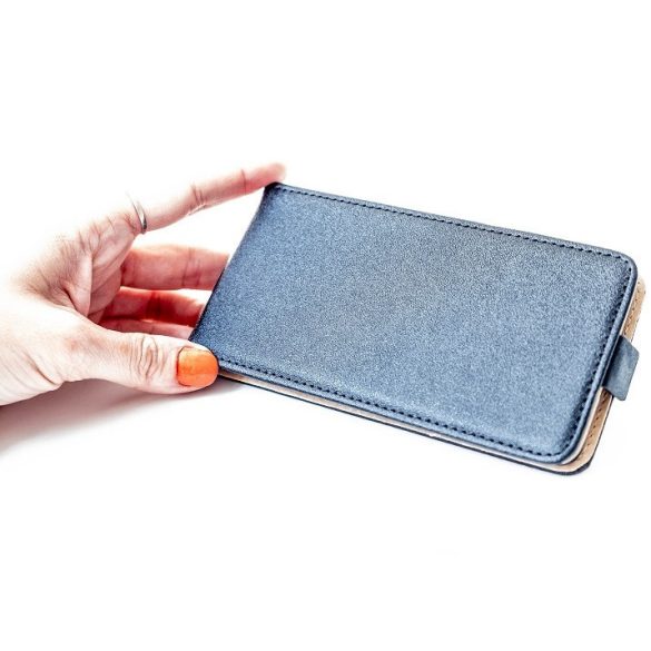 Samsung Galaxy A17 4G / A17 5G SM-A175F / A176B, Forcell lenyitható bőrtok, Slim Flexi, felfelé nyíló - kinyitható, fekete