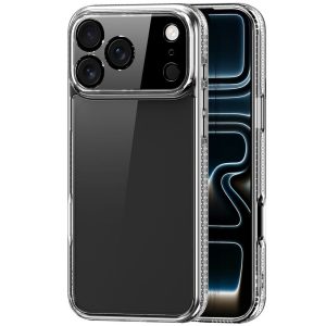 Apple iPhone 17 Pro, Műanyag hátlap védőtok + szilikon keret, Dux Ducis Clin, átlátszó