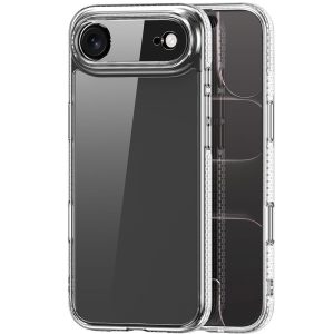 Apple iPhone Air (2025), Műanyag hátlap védőtok + szilikon keret, Dux Ducis Clin, átlátszó