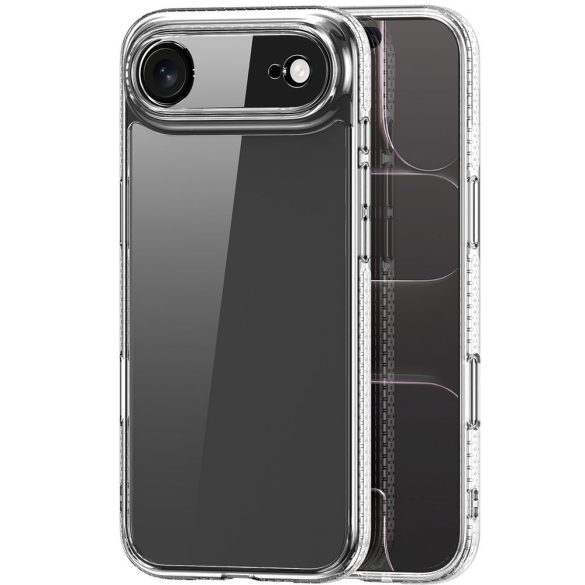 Apple iPhone Air (2025), Műanyag hátlap védőtok + szilikon keret, Dux Ducis Clin, átlátszó