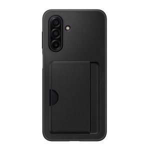 Samsung Galaxy A17 4G / A17 5G SM-A175F / A176B, Szilikon tok, kártyatartóval, fekete, gyári