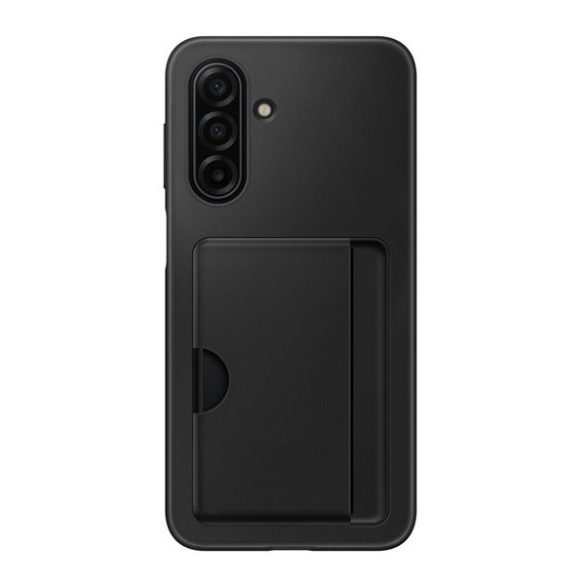 Samsung Galaxy A17 4G / A17 5G SM-A175F / A176B, Szilikon tok, kártyatartóval, fekete, gyári