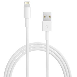 USB töltő- és adatkábel, Lightning, 50 cm, Apple, fehér, gyári