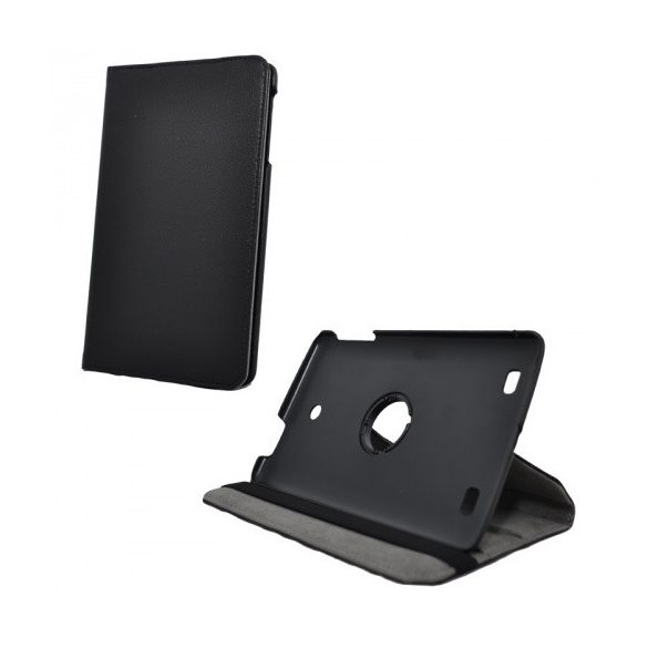 LG G Pad 8.0 V480, bőrtok, mappa tok, elforgatható (360°), fekete