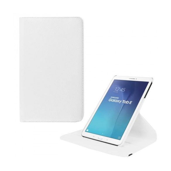 Samsung Galaxy Tab E 9.6 SM-T560 / T561, mappa tok, elforgatható (360°), fehér
