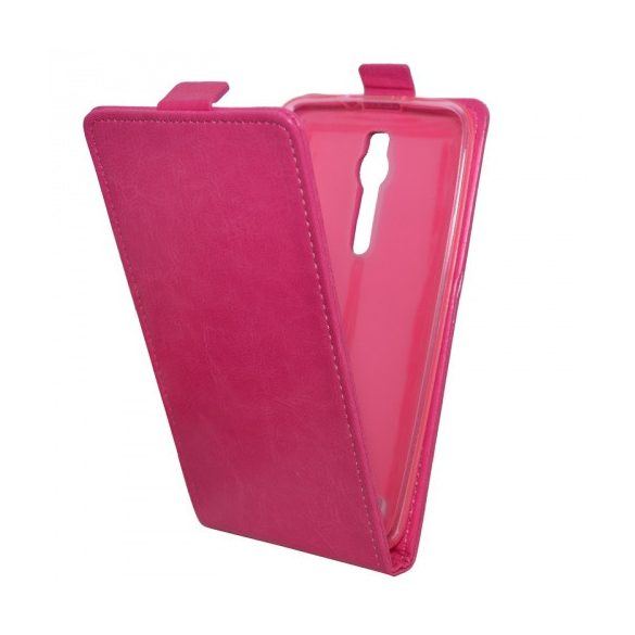 Asus Zenfone 2 ZE551ML, Forcell lenyitható bőrtok, Slim Flexi, felfelé nyíló - kinyitható, rózsaszín