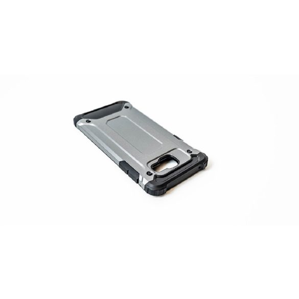 Apple iPhone 5 / 5S / SE, Műanyag hátlap védőtok, Defender, fémhatású, ezüst