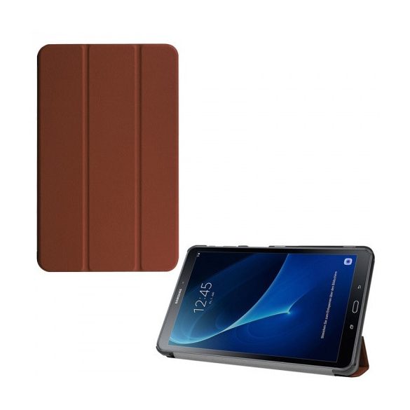 Samsung Galaxy Tab A 10.1 (2016) SM-T580 / T585, mappa tok, Trifold, barna
