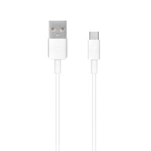 Adatkábel, microUSB, 100 cm, Huawei, fehér, gyári