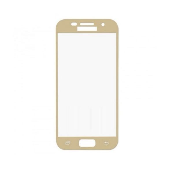 Samsung Galaxy A5 (2017) SM-A520F, Kijelzővédő fólia, ütésálló fólia (az íves részre is!), Tempered Glass (edzett üveg), Enkay, arany