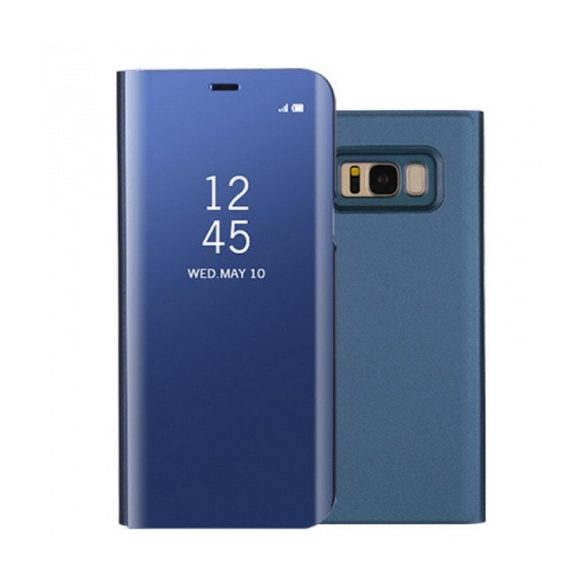 Samsung Galaxy S8 SM-G950, Oldalra nyíló tok, hívás mutatóval, Smart View Cover, kék (utángyártott)