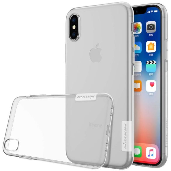 Apple iPhone X / XS, TPU szilikon tok, Nillkin Nature, ultravékony, átlátszó