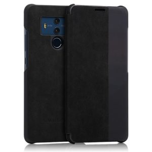 Huawei Mate 10 Pro, Oldalra nyíló tok, hívás mutatóval, fekete