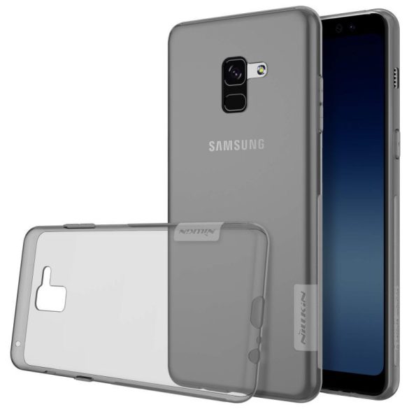 Samsung Galaxy A8 (2018) SM-A530F, TPU szilikon tok, Nillkin Nature, ultravékony, szürke