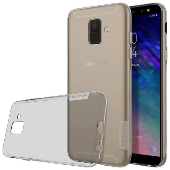 Samsung Galaxy A6 (2018) SM-A600F, TPU szilikon tok, Nillkin Nature, ultravékony, szürke