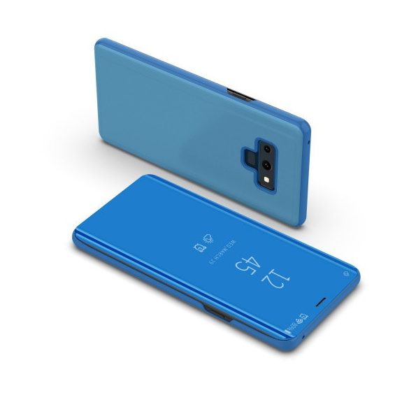 Samsung Galaxy Note 9 SM-N960, Oldalra nyíló tok, hívás mutatóval, Smart View Cover, kék (utángyártott)