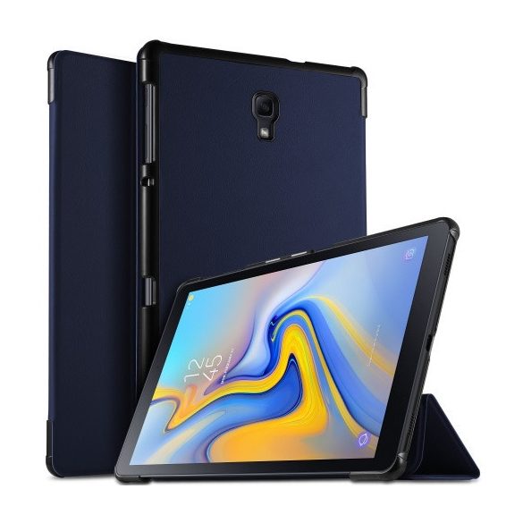 Samsung Galaxy Tab A 10.5 (2018) SM-T590 / T595, mappa tok, Trifold, sötétkék