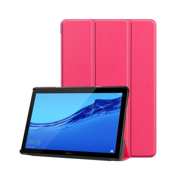 Huawei Mediapad T5 10 (10.1), mappa tok, Trifold, rózsaszín