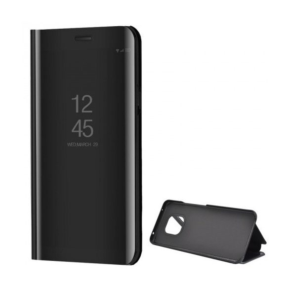 Huawei Mate 20 Pro, Oldalra nyíló tok, hívás mutatóval, Smart View Cover, fekete (utángyártott)