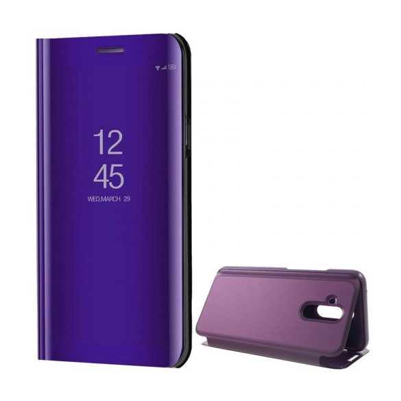 Huawei Mate 20 Lite, Oldalra nyíló tok, hívás mutatóval, Smart View Cover, lila (utángyártott)