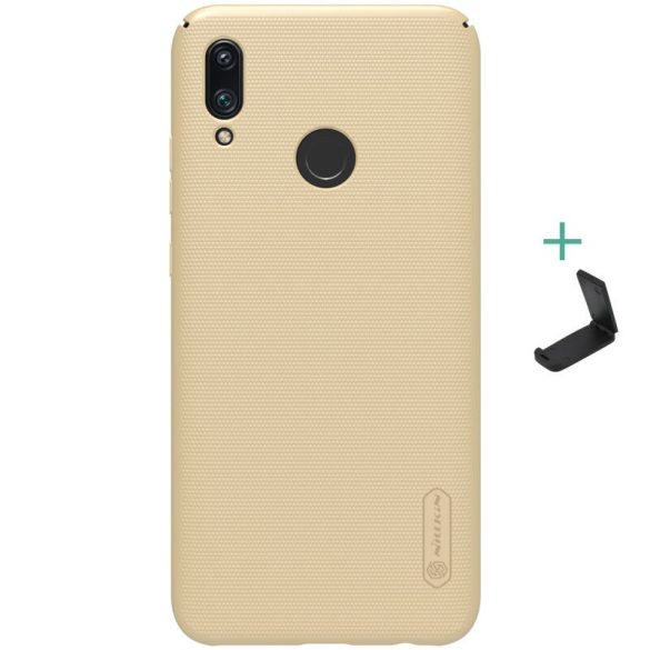 Huawei P Smart (2019) / Honor 10 Lite, Műanyag hátlap védőtok, stand, Nillkin Super Frosted, arany