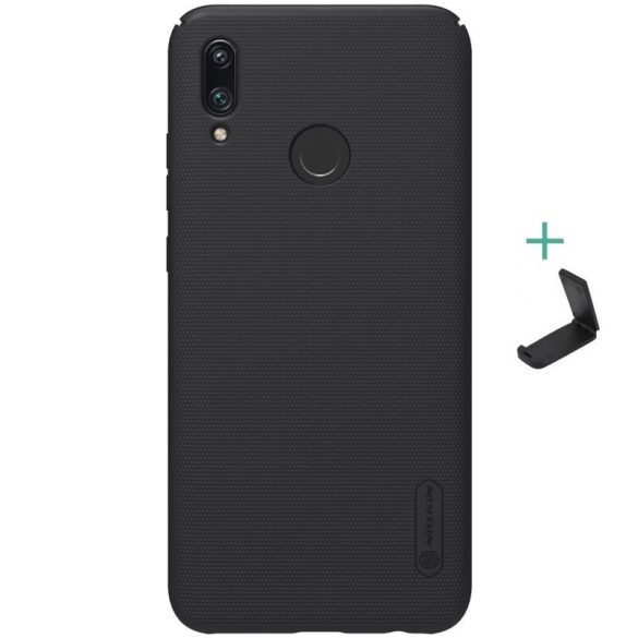 Huawei P Smart (2019) / Honor 10 Lite, Műanyag hátlap védőtok, stand, Nillkin Super Frosted, fekete