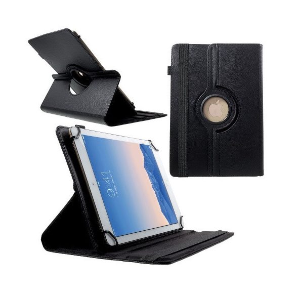 Univerzális TabletPC tok, mappa tok, 9-10", stand, elforgatható (360°), fekete