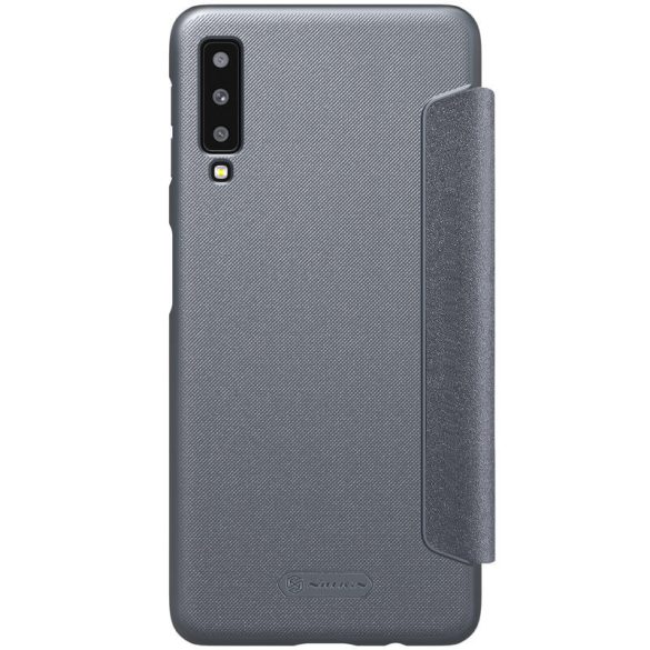 Samsung Galaxy A7 (2018) SM-A750F, Oldalra nyíló tok, Nillkin Sparkle, sötétszürke