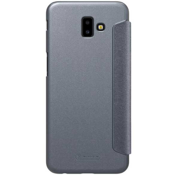 Samsung Galaxy J6 Plus (2018) SM-J610F, Oldalra nyíló tok, Nillkin Sparkle, sötétszürke