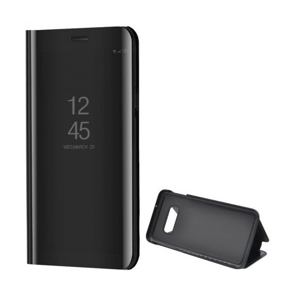 Samsung Galaxy S10e SM-G970, Oldalra nyíló tok, hívás mutatóval, Smart View Cover, fekete (utángyártott)