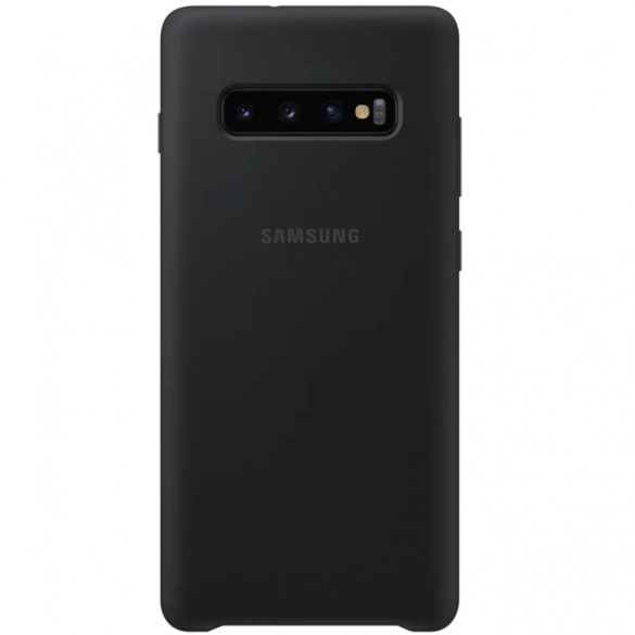 Samsung Galaxy S10 Plus SM-G975, TPU szilikon tok, fekete, gyári