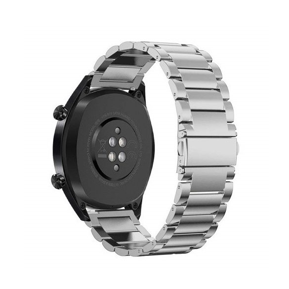 Huawei Watch GT / Honor Watch Magic, fém pótszíj, rozsdamentes acél, állítható, ezüst