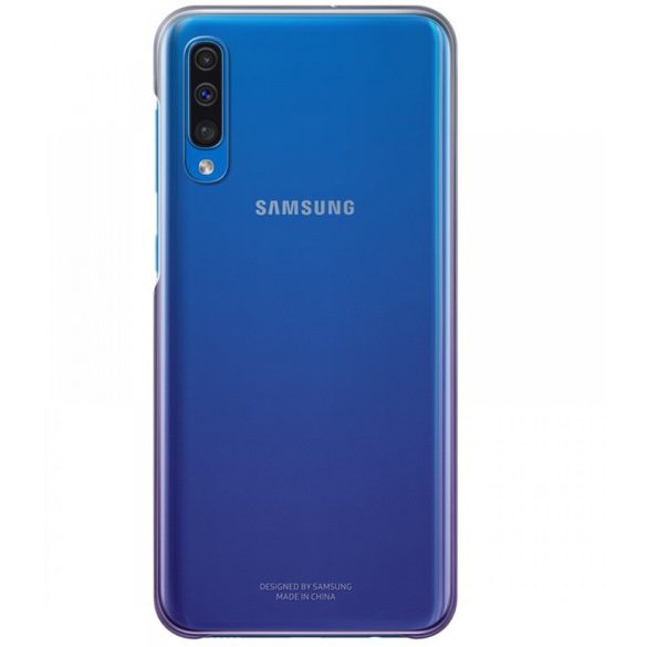Samsung Galaxy A50 SM-A505F, Műanyag hátlap védőtok, gyári, átlátszó/lila